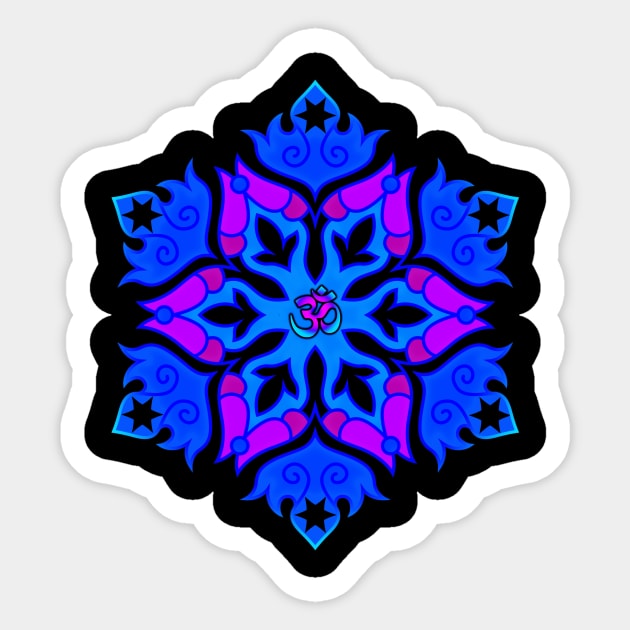 Om Mandala Sticker by ddtk